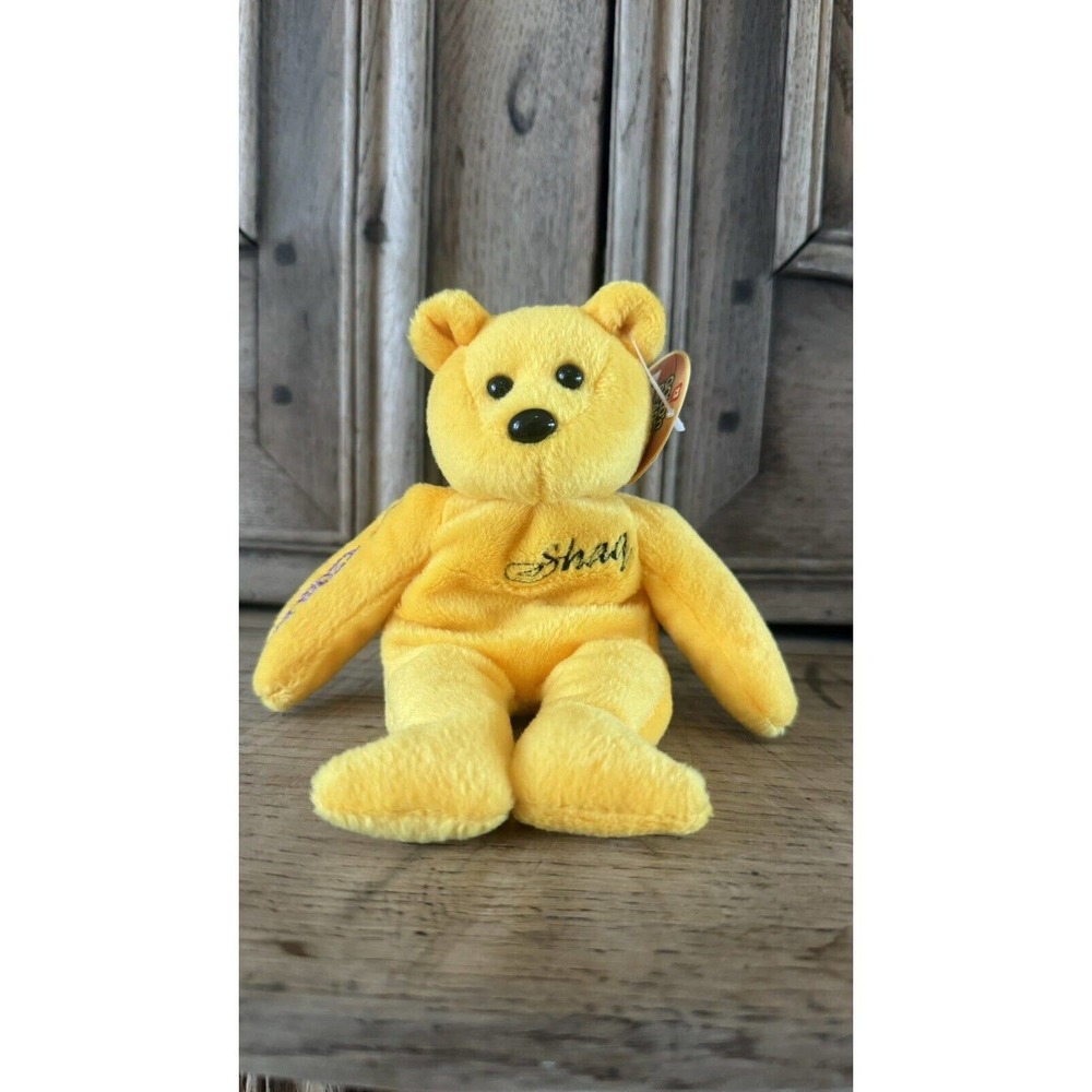 Shaq Shaquille O'Neal Gold'n Bears NBA Plush Bear W/Tag # 34 LA Lakers 1999